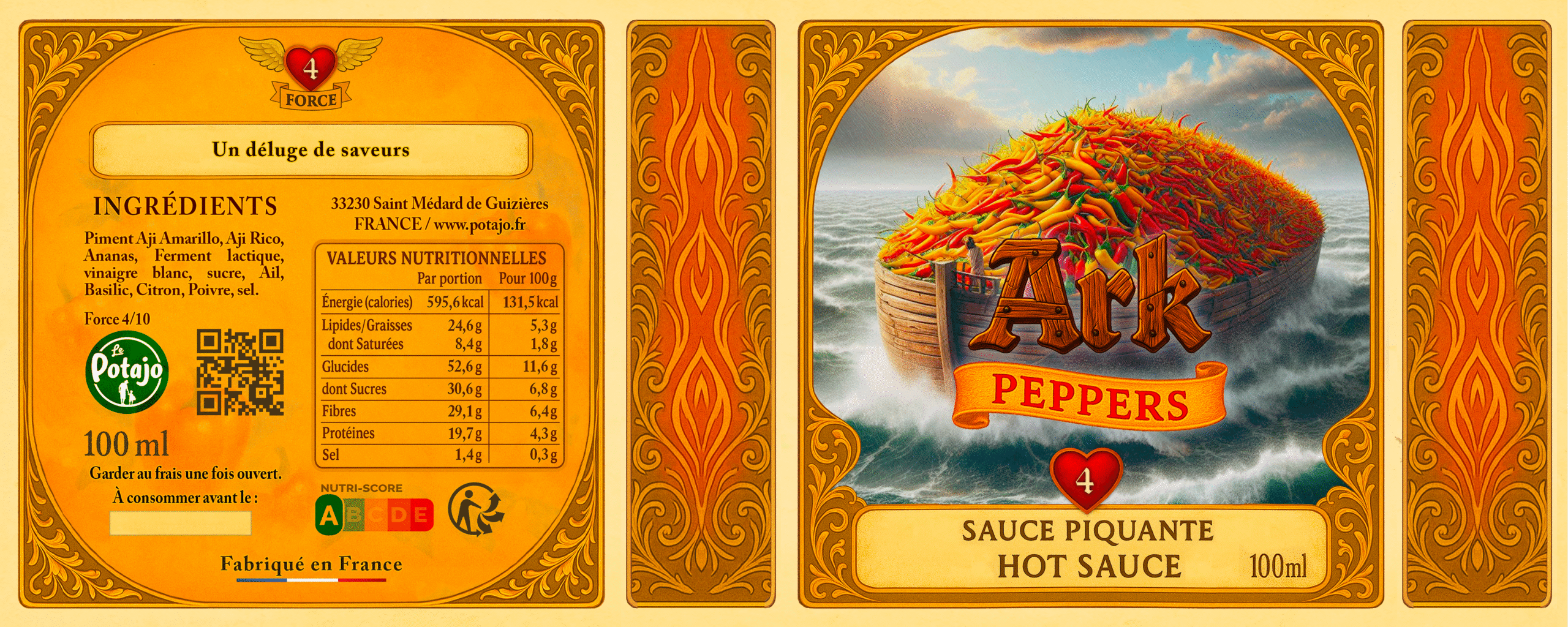 Hot Sauce 4/10 Ark Peppers 100ml – Image 2
